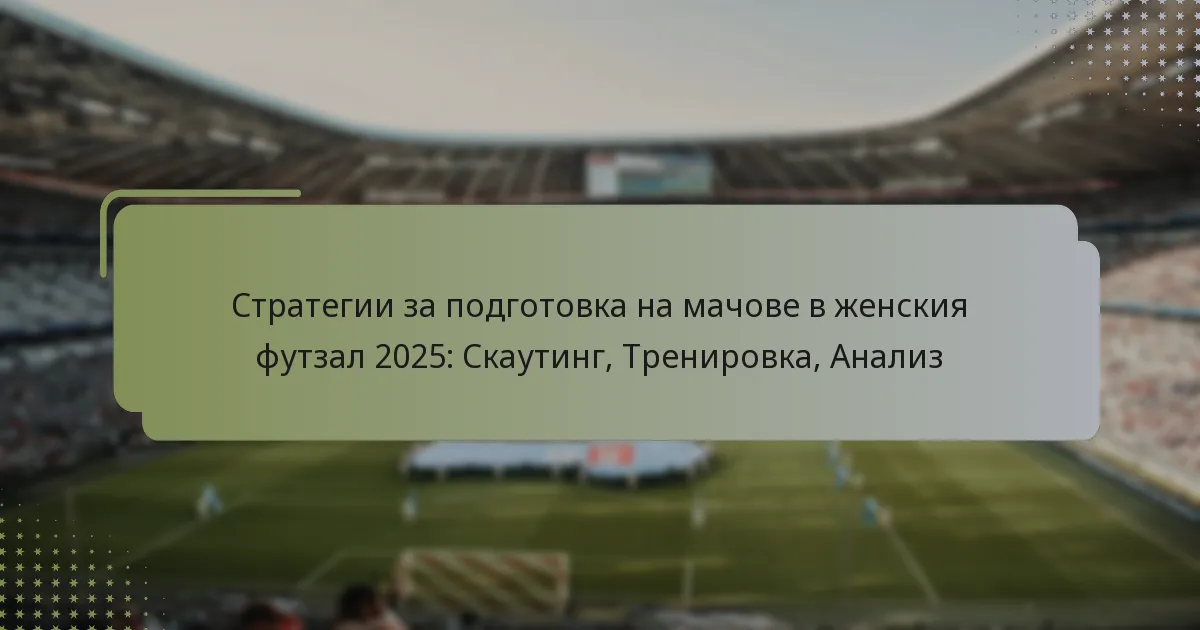 Стратегии за подготовка на мачове в женския футзал 2025: Скаутинг, Тренировка, Анализ